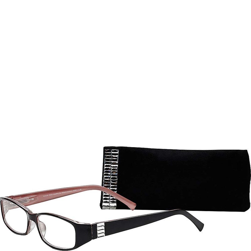 SAV Select-A-Vision womens Victoria Klein Crystals 9092 Pink Reading Glasses, Pink, 27 mm US - Image 1